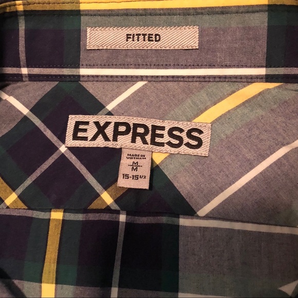 Express Dress Plaid Button Down - Picture 3 of 4